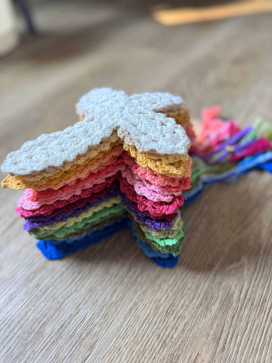 Handmade Crochet Cross Bookmark | Organic Cotton Christian Gift | Religious Bible Bookmark