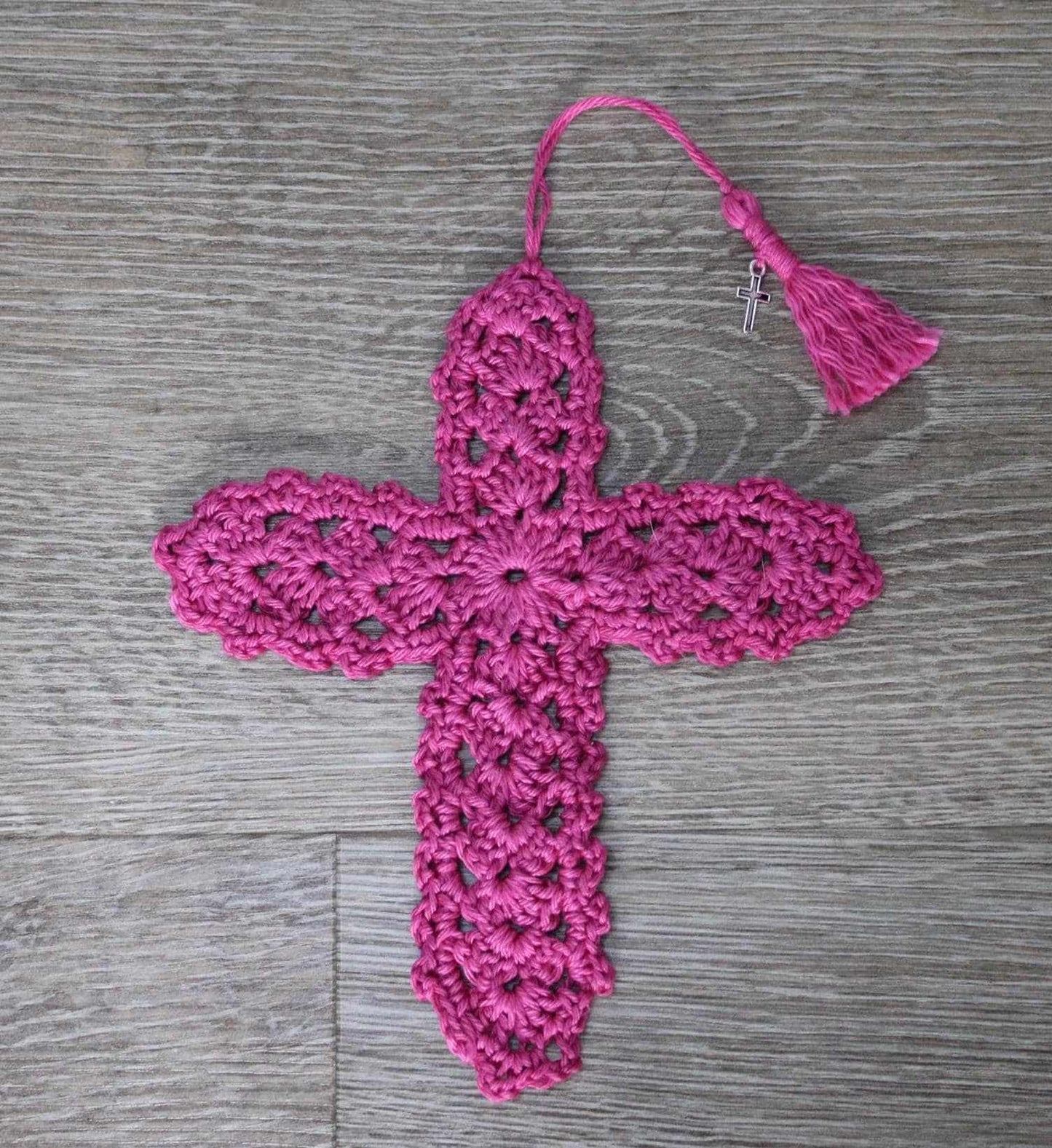 Handmade Crochet Cross Bookmark | Organic Cotton Christian Gift | Religious Bible Bookmark