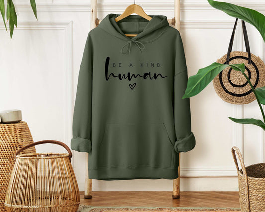 Be Kind Hoodie | Unisex Motivational Graphic Pullover Sweatshirt | Cotton Blend Kindness Apparel