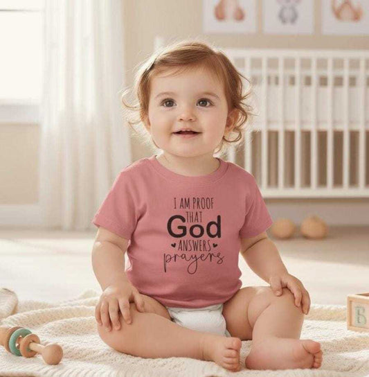 Answered Prayer Baby Tee, Christian Infant Shirt