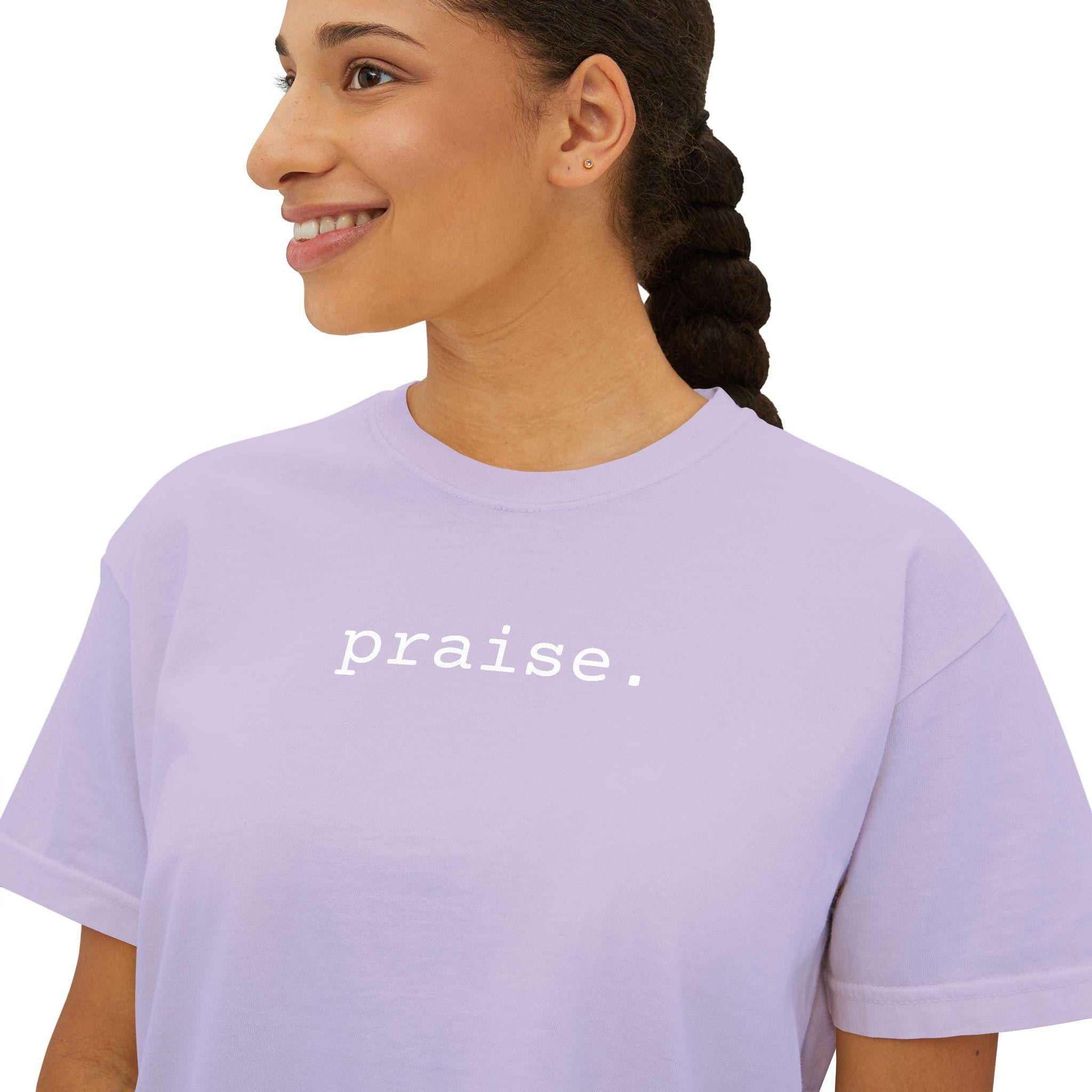 Christian Praise T-Shirt, Faith Graphic Boxy Tee, Comfort Colors