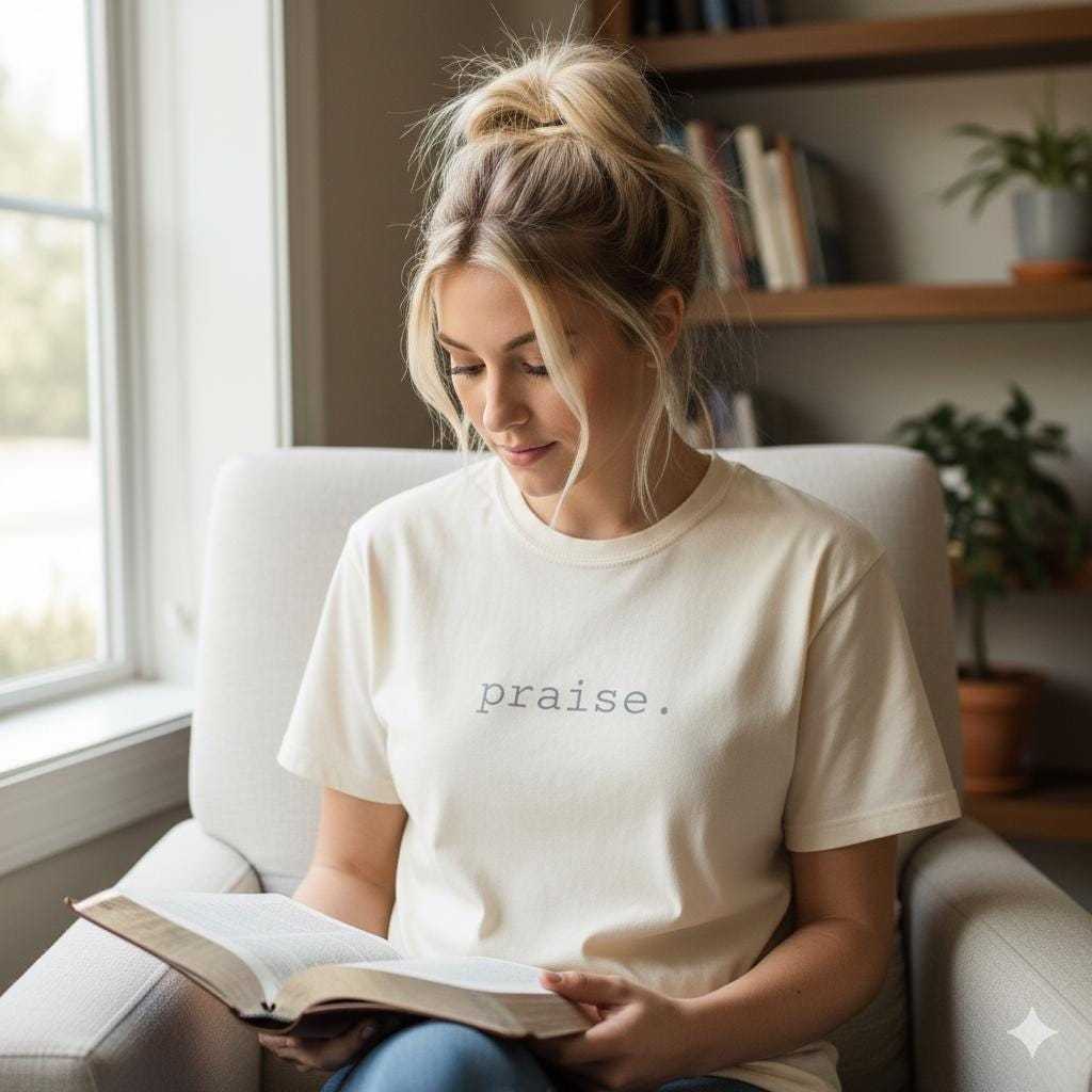 Christian Praise T-Shirt, Faith Graphic Boxy Tee, Comfort Colors