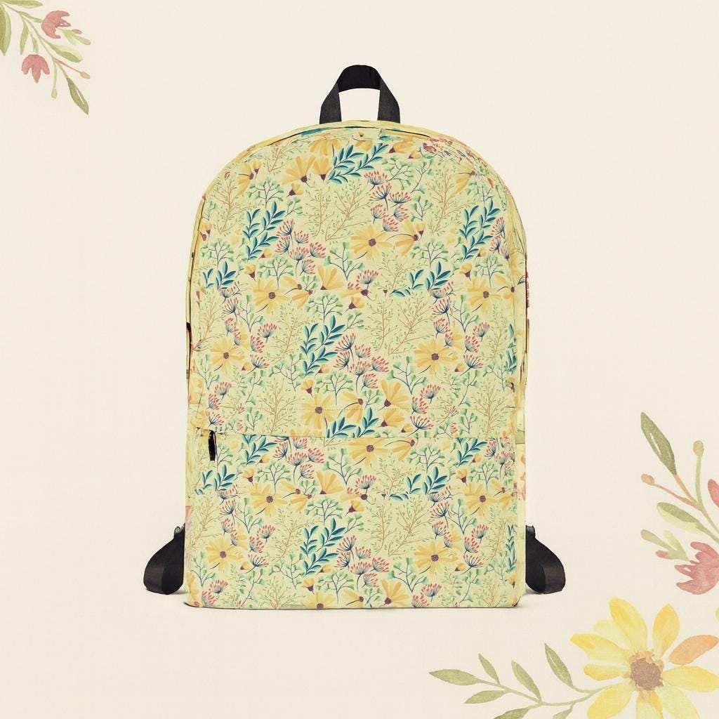 Christian Floral Backpack • Faith-Inspired Christian Travel Bag