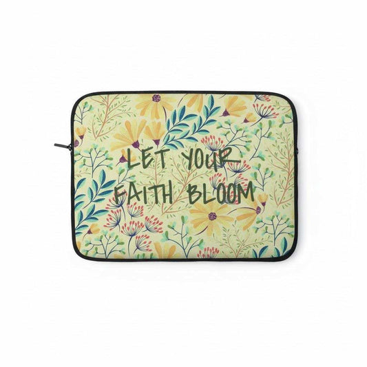 Floral Laptop Sleeve | Christian Bible Verse Tech Gift