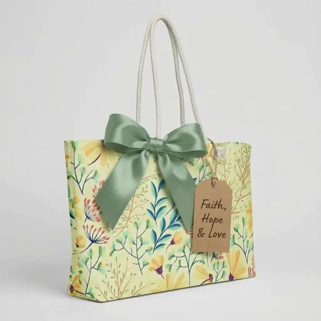Vintage Floral Print Travel Duffle Bag - Stylish Weekender Tote with Rope Handles & Inner Pocket