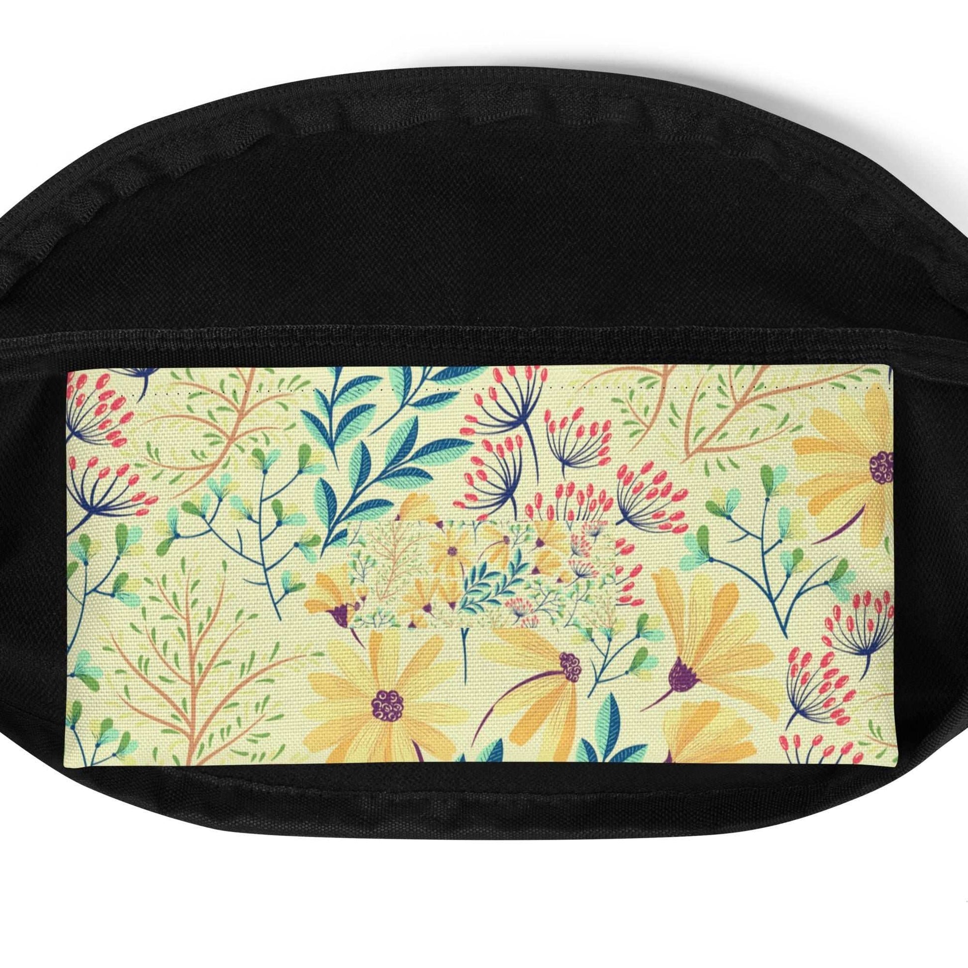 Floral Fanny Pack | Boho Waist Bag | Botanical Hip Bag | Aesthetic Belt Bag | Cute Festival Accessory | Designer Travel Pouch