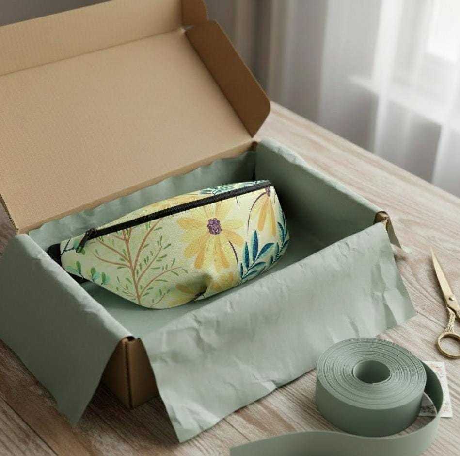 Floral Fanny Pack | Boho Wildflower Waist Belt Bag