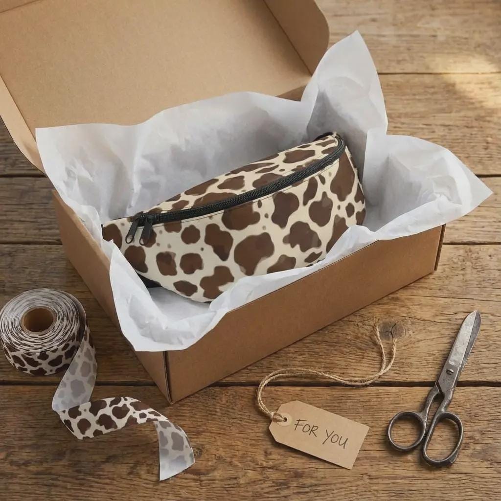 Cow Print Fanny Pack | Western Belt Bag