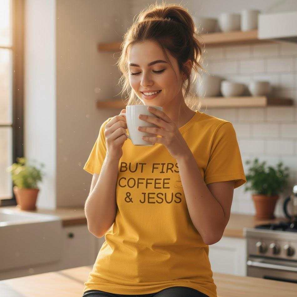 Coffee and Jesus T-Shirt • Christian Faith Graphic Tee