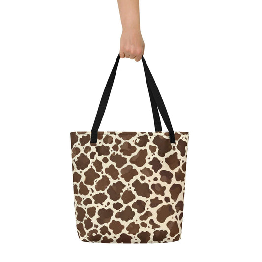 Brown Cow Print Tote