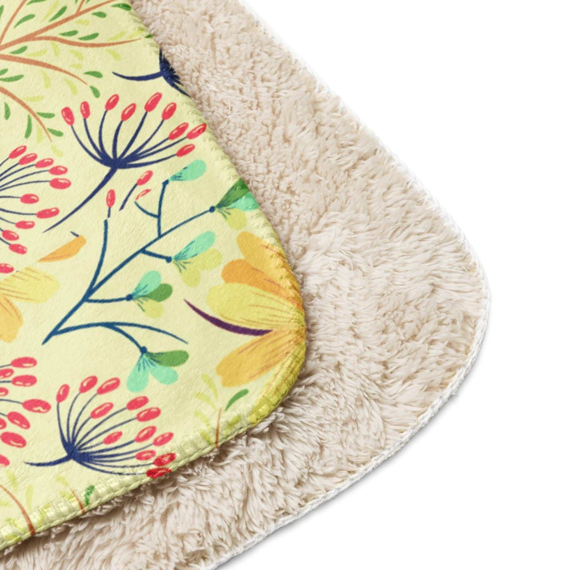 Let Your Faith Bloom Blanket | Floral Christian Sherpa Throw | Inspirational Bible Verse Gift for Her | Religious Home Decor | Cozy Faith