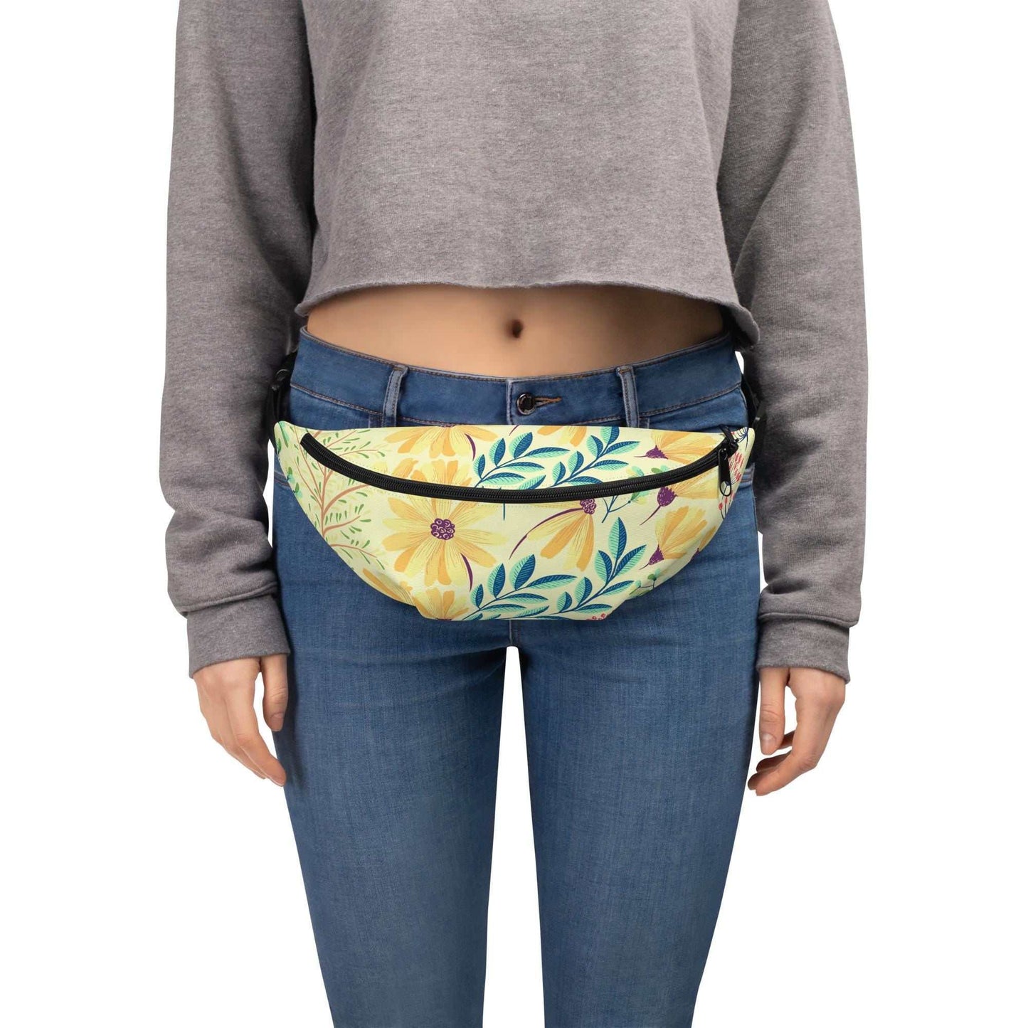 Floral Fanny Pack | Boho Waist Bag | Botanical Hip Bag | Aesthetic Belt Bag | Cute Festival Accessory | Designer Travel Pouch