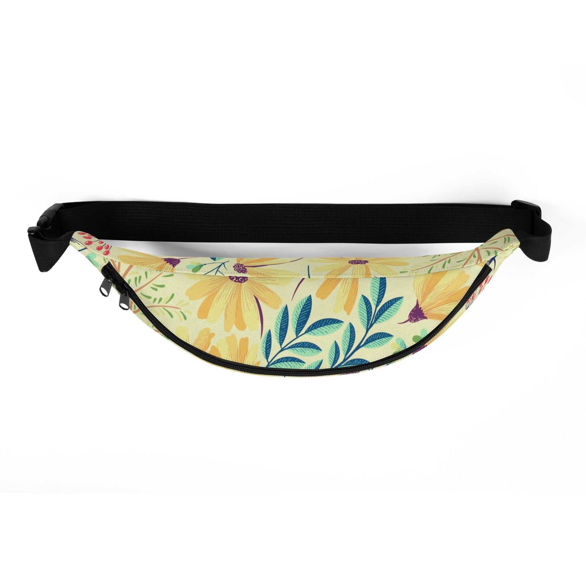 Floral Fanny Pack | Boho Waist Bag | Botanical Hip Bag | Aesthetic Belt Bag | Cute Festival Accessory | Designer Travel Pouch