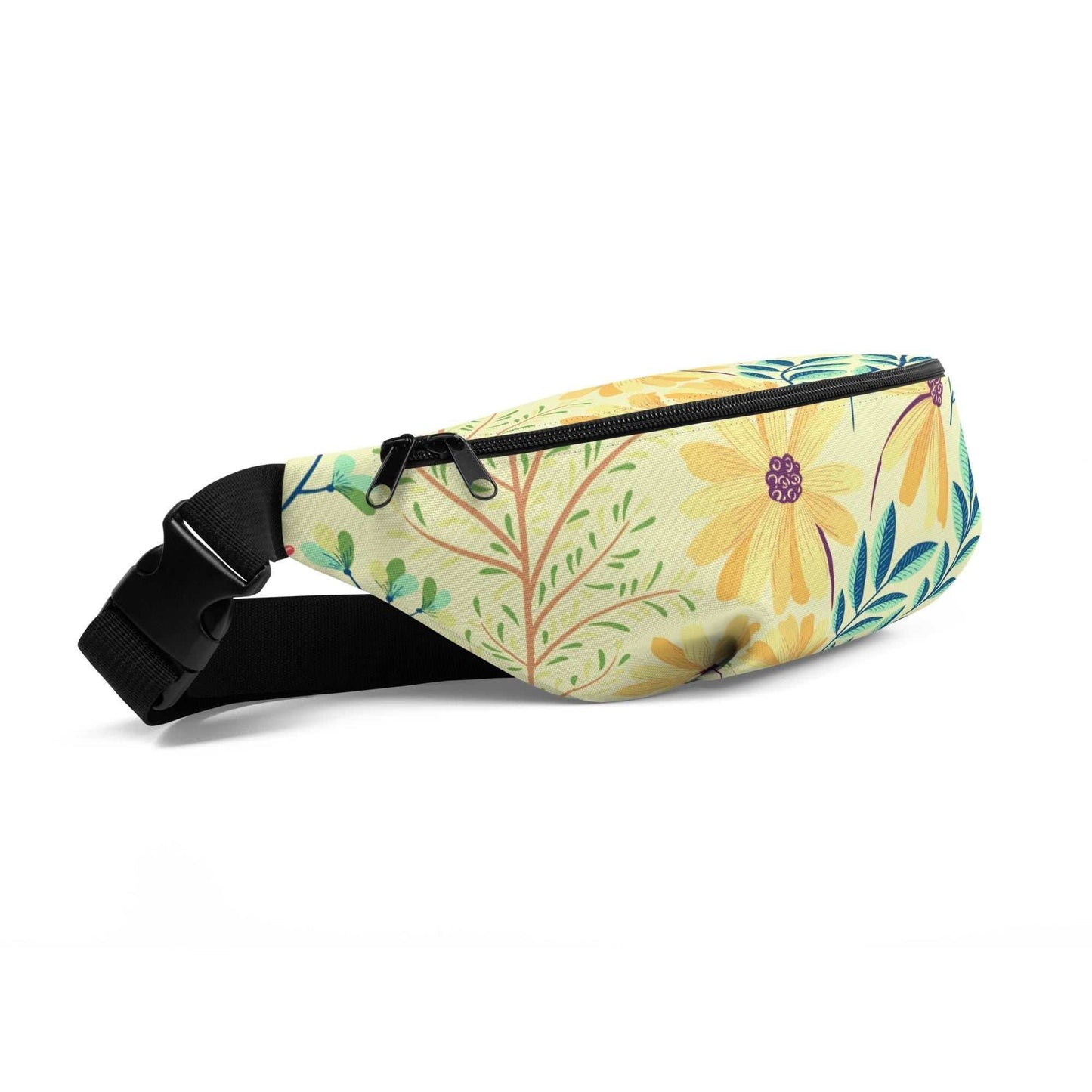 Floral Fanny Pack | Boho Waist Bag | Botanical Hip Bag | Aesthetic Belt Bag | Cute Festival Accessory | Designer Travel Pouch