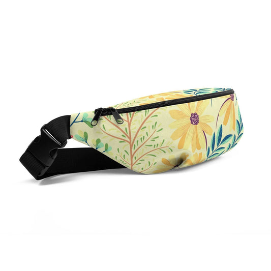 Floral Fanny Pack | Boho Waist Bag | Botanical Hip Bag | Aesthetic Belt Bag | Cute Festival Accessory | Designer Travel Pouch