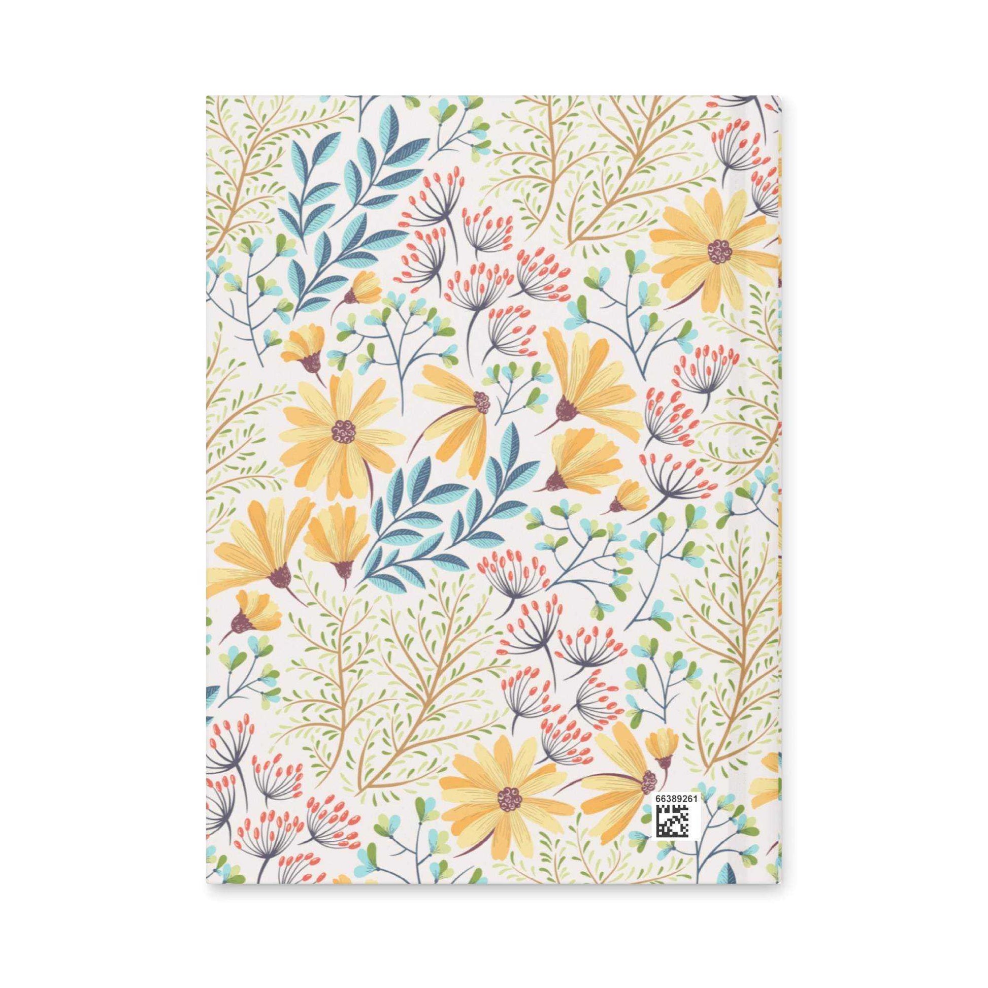 Floral Hardcover Lined Journal
