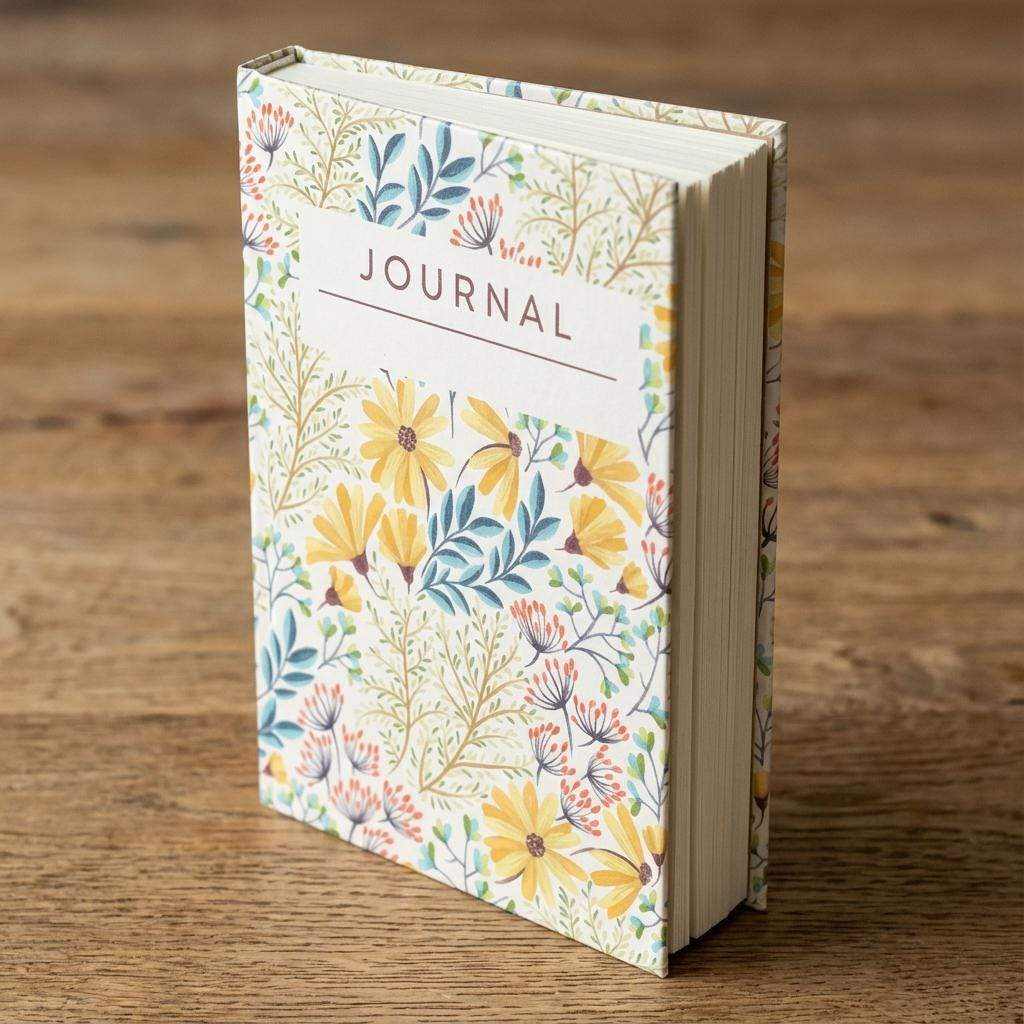 Floral Hardcover Lined Journal