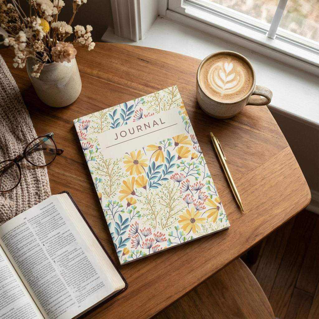 Floral Hardcover Lined Journal