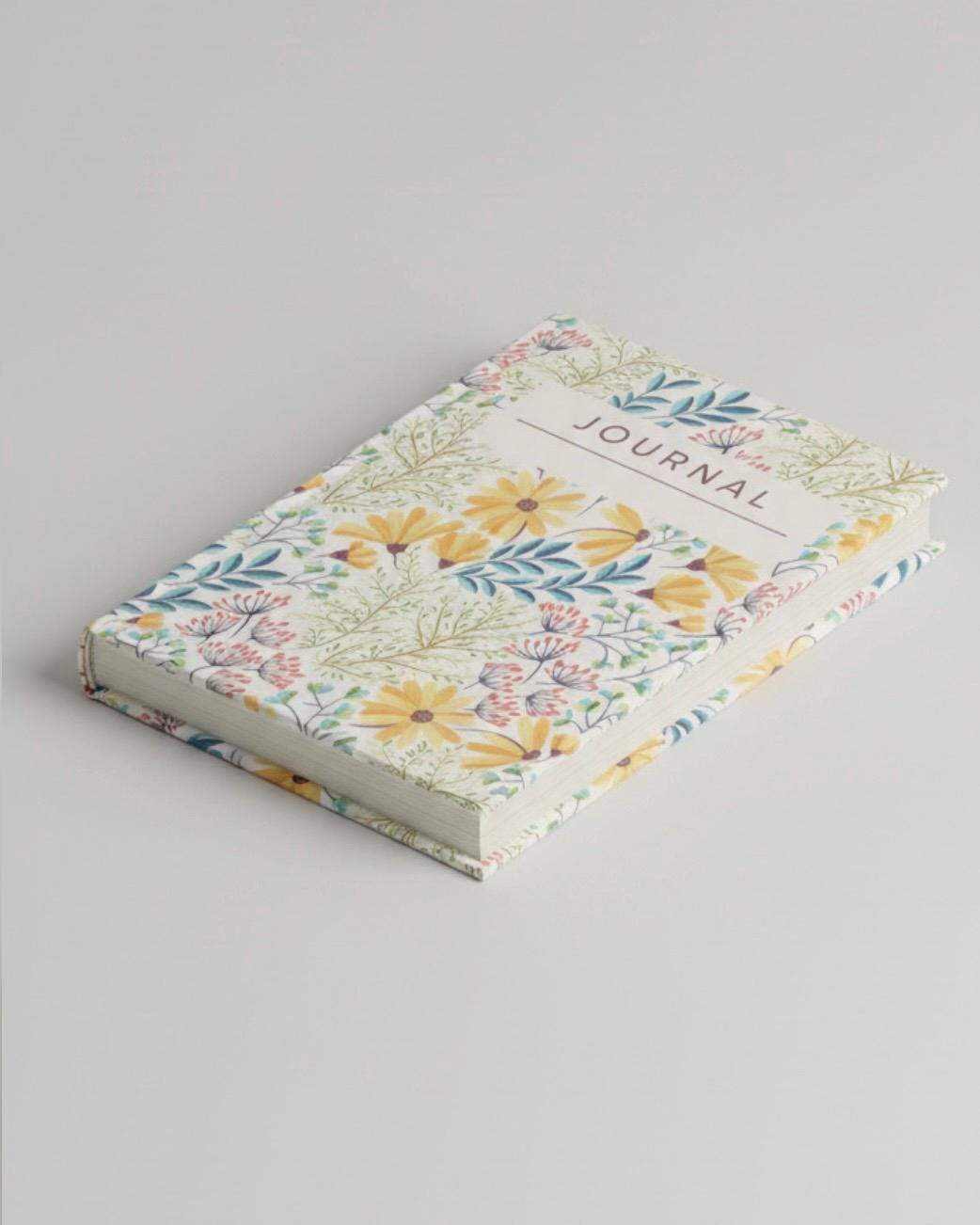 Floral Hardcover Lined Journal