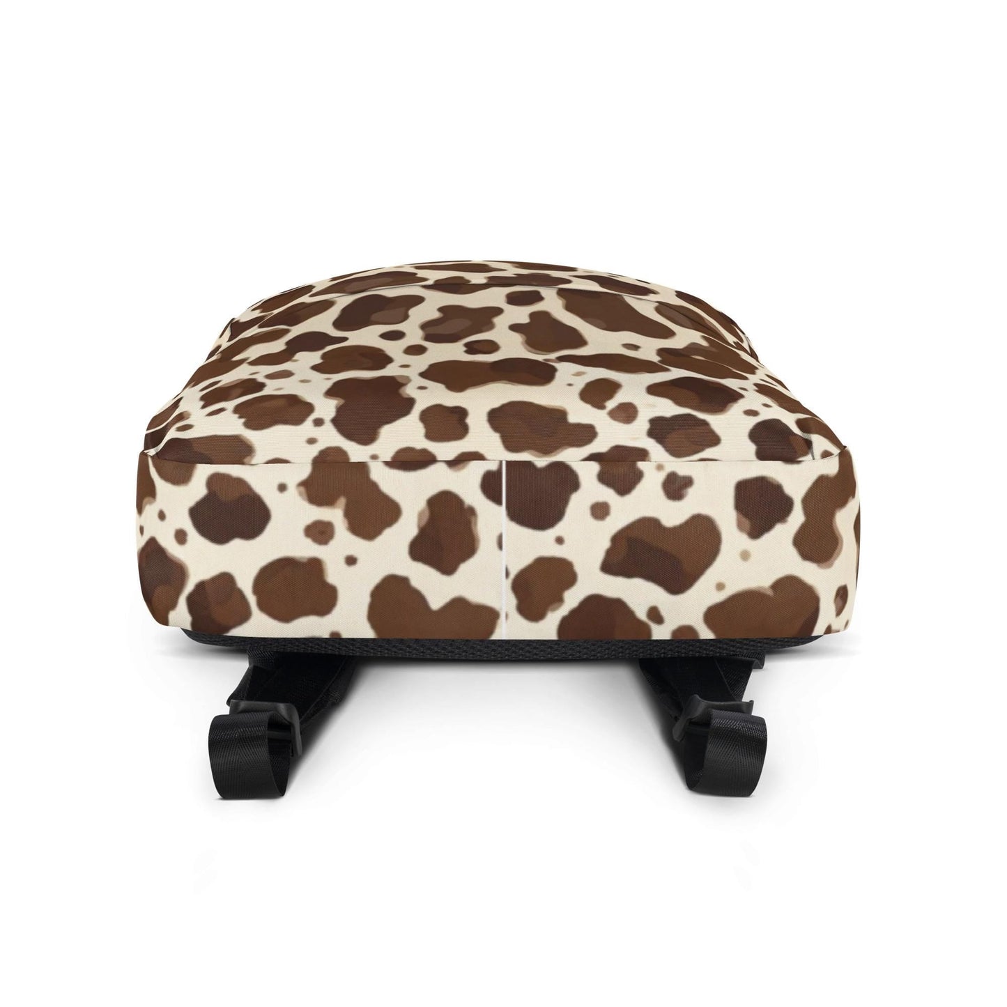 Brown Cow Print Backpack with Padded Laptop Pocket — Stylish, Durable & Perfect for Everyday Adventures