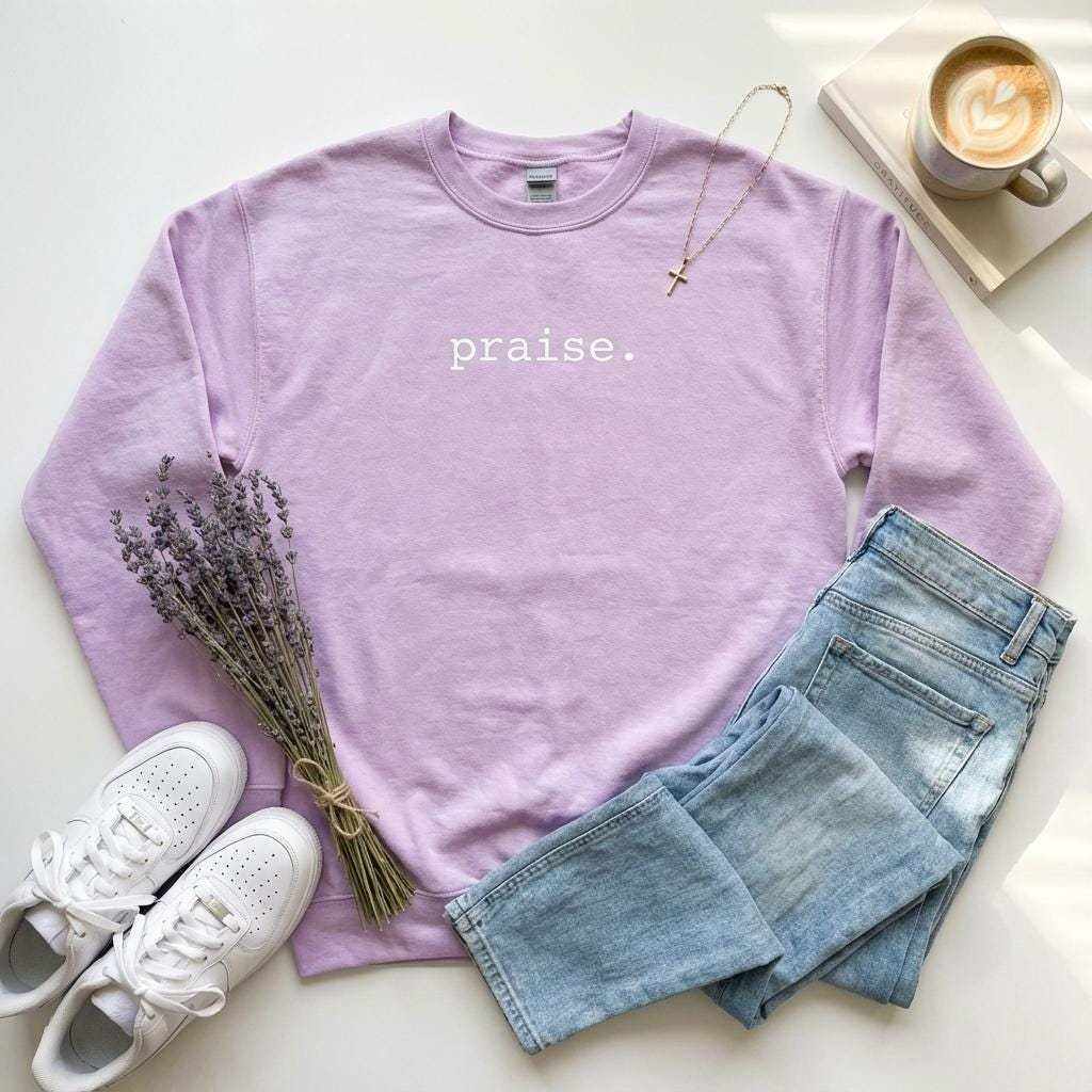 Praise Sweatshirt Christian Hoodie – Faith Jumper, Inspirational Unisex Religious Apparel, Spiritual Gift for Believers”