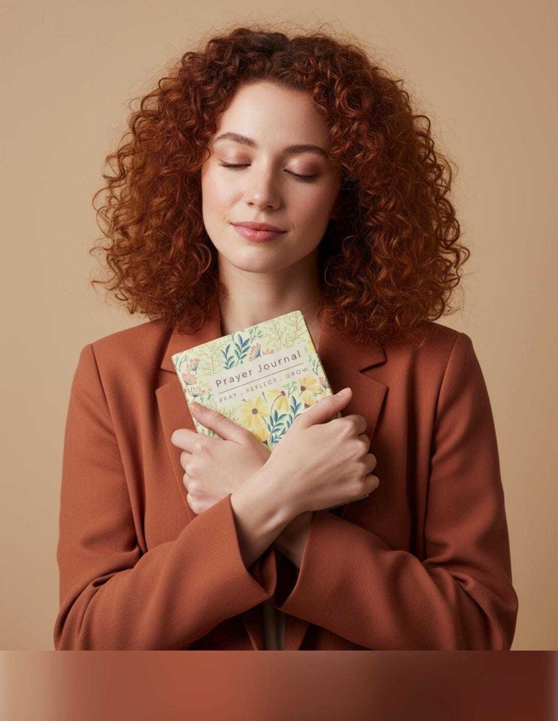 Floral Prayer Journal Hardcover | Pray Reflect Grow Christian Diary | Yellow Botanical Devotional Notebook | 150 Page Faith Gift for Her