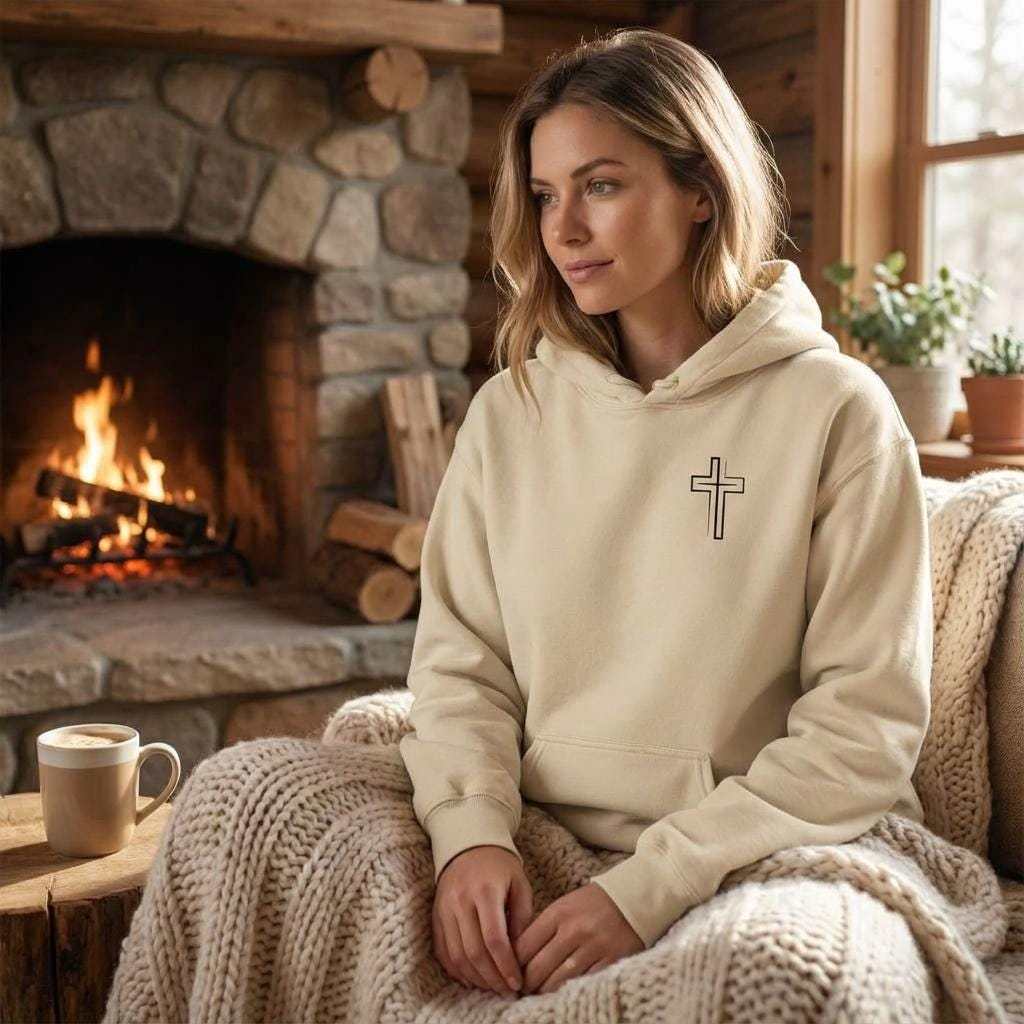 Unisex Christian Hoodie, God's Got My Back Sweater, Faith Message Apparel, Religious Gift