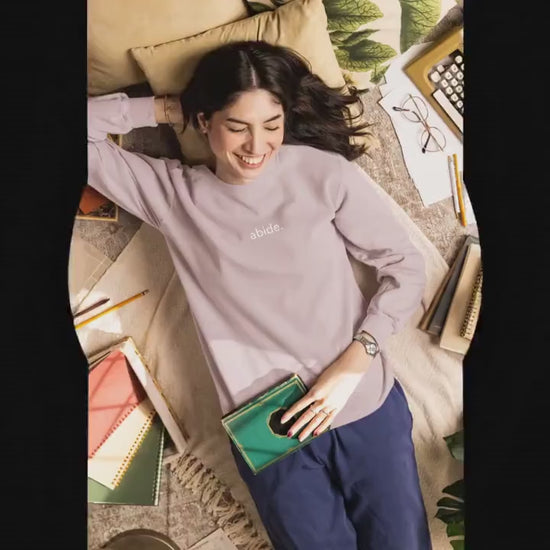 Abide Faith Sweatshirt – Christian Unisex Pullover, Inspirational Gospel Sweater, Religious Gift for Men & Women