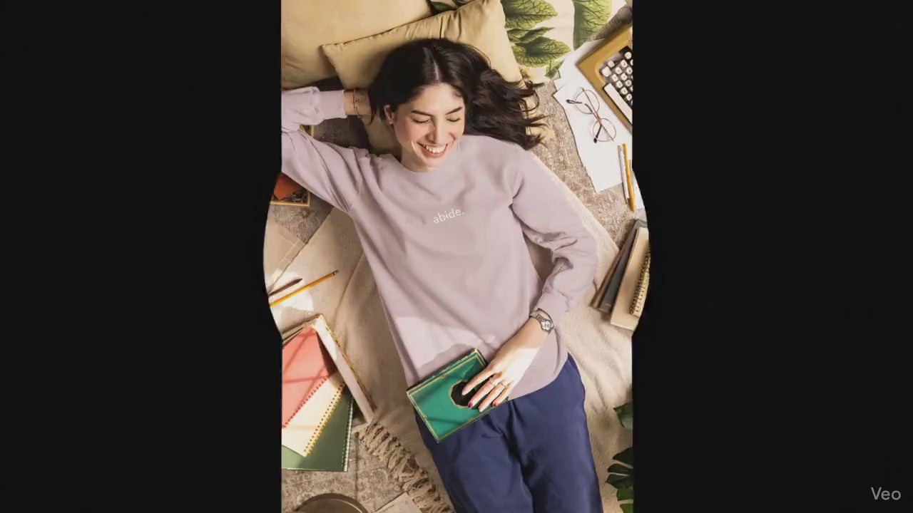 Abide Faith Sweatshirt – Christian Unisex Pullover, Inspirational Gospel Sweater, Religious Gift for Men & Women