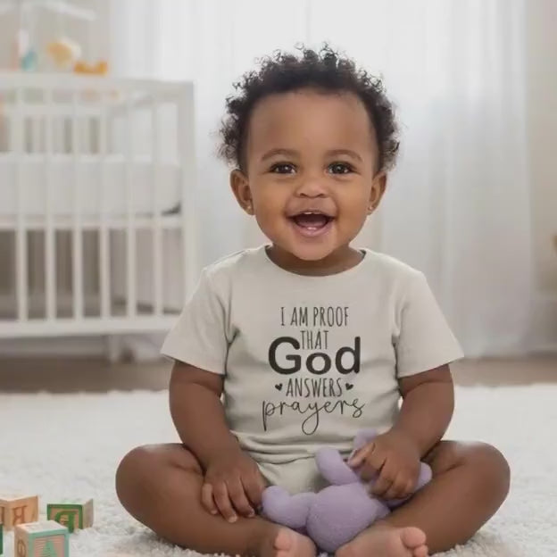 Answered Prayer Baby Tee, Christian Infant Shirt